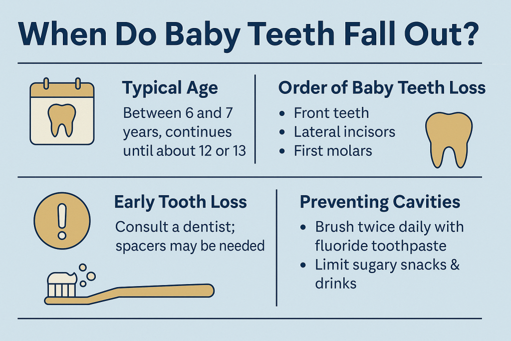 when do baby teeth fall out