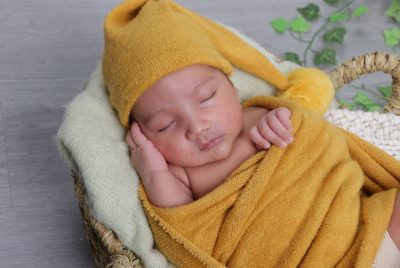 arms up swaddling